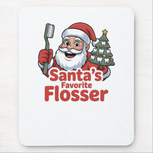 Mousepad Dentista dentário favorito do Flosser de Natal dos