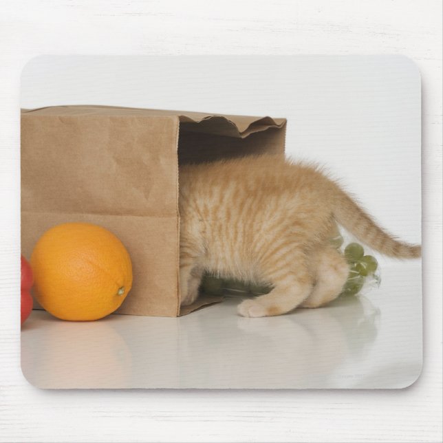 Mousepad Dentro de Kitten bolsa de compra (Frente)