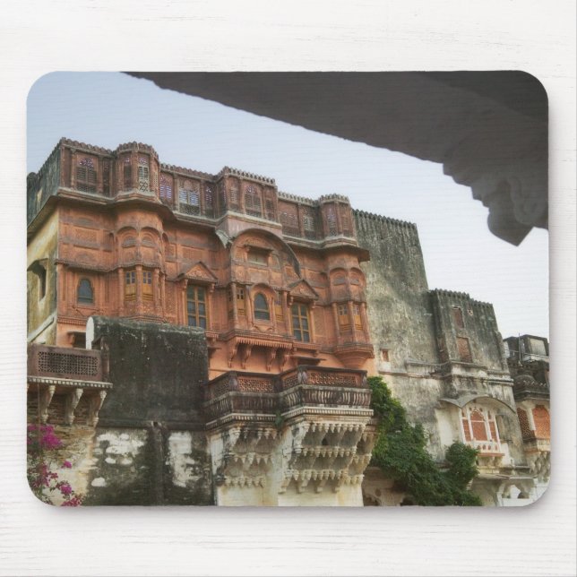 Mousepad Dentro do Castelo Real de Ghanerao, Rajasthan, Índ (Frente)