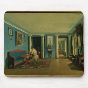 Mousepad Dentro. Sala de estar com Entresol Columned