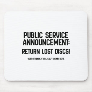 Mousepad Departamento de Carma de Disc Golf Devolver Discos