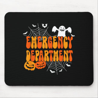 Mousepad Departamento de Emergência de Halloween Engraçado 