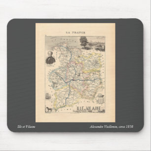 Mousepad Departamento de Ille et Vilain, Mapa de Alexandre 