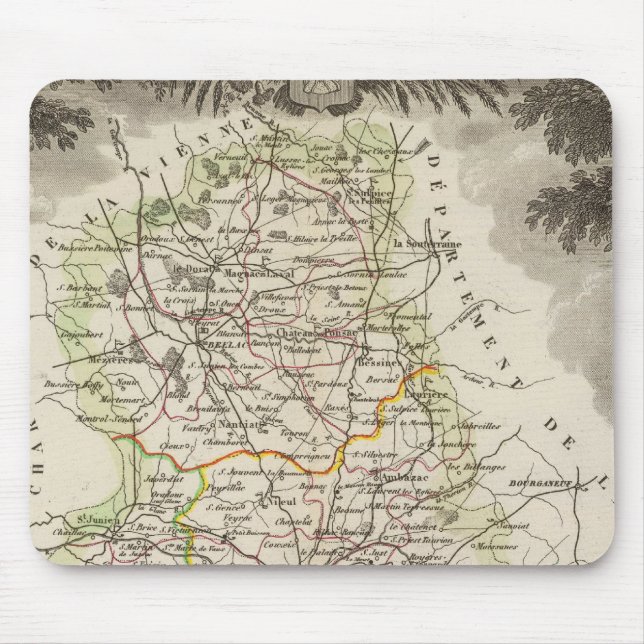 Mousepad Departamento de La Hte Vienne (Frente)