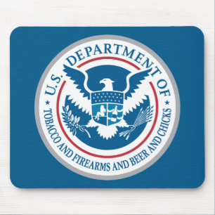 Mousepad Departamento dos E.U. do tabaco e as armas de fogo