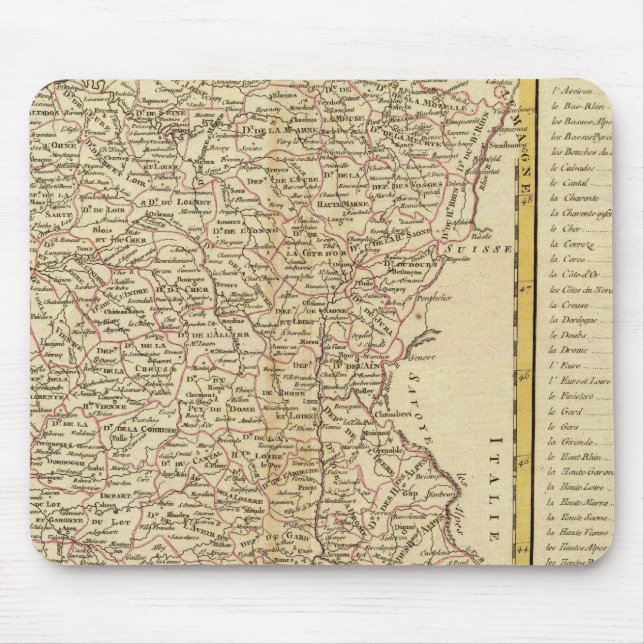 Mousepad Departamentos da França (Frente)