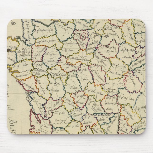 Mousepad departamentos franceses (Frente)