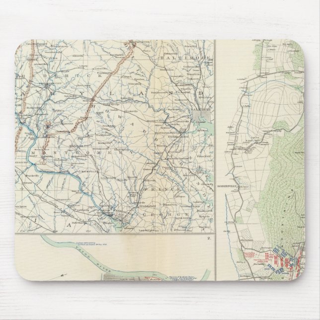 Mousepad Depósitos militares de Wash, Penn, Annapolis, NE V (Frente)