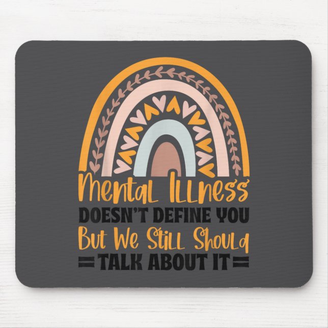 Mousepad Depression Mental Illness Mental Health Awareness  (Frente)