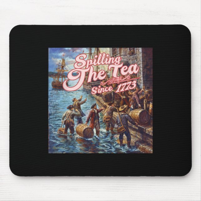 Mousepad Derramamento Do Chá Desde 1773 4 De Julho Independ (Frente)