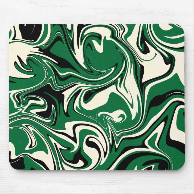 Mousepad Derramar - Verde, Creme e Preto (Frente)
