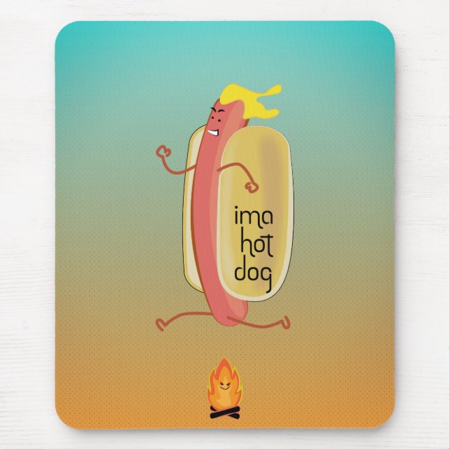 Mousepad Desafiador de Cachorro Quente (Frente)