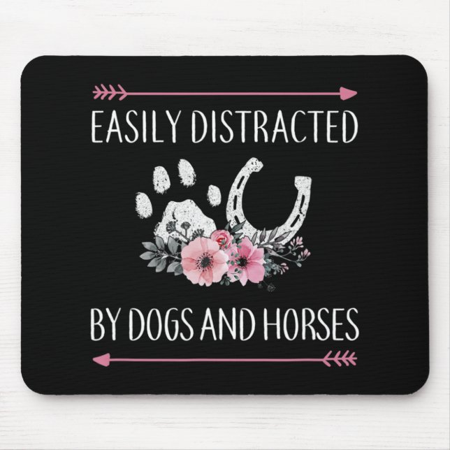 Mousepad Desalojados Facilmente Por Cães E Cavalos (Frente)