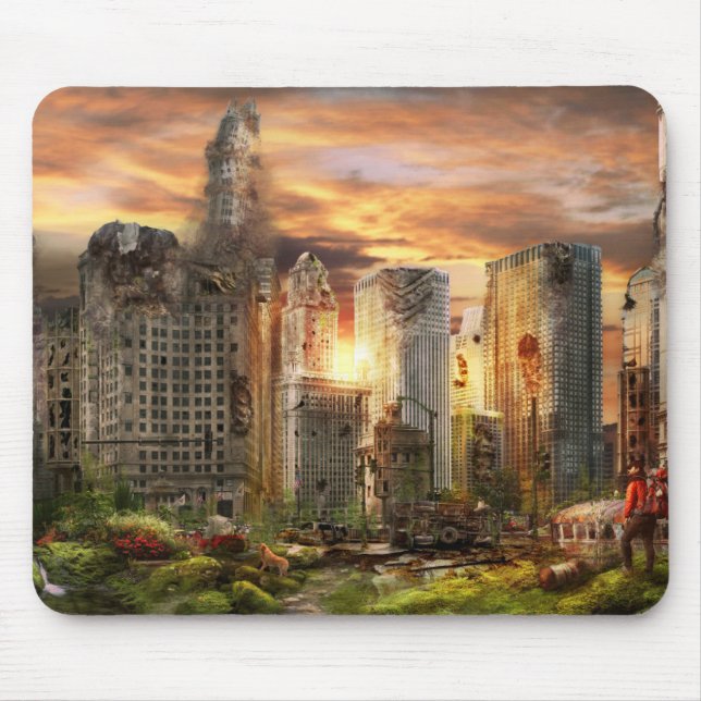 Mousepad Desastre - Chicago, IL - Tenho que passear com o c (Frente)