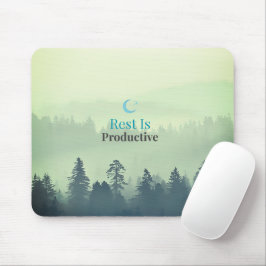 Mousepad Descanso é Produtivo – Rato de Computador Minimali