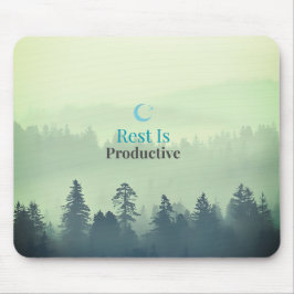 Mousepad Descanso é Produtivo – Rato de Computador Minimali