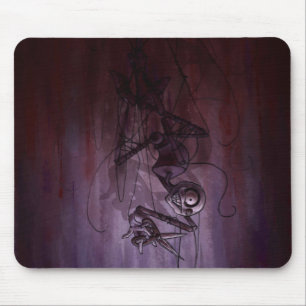 Mousepad Descida sinistra, cordas assustadores do corte do