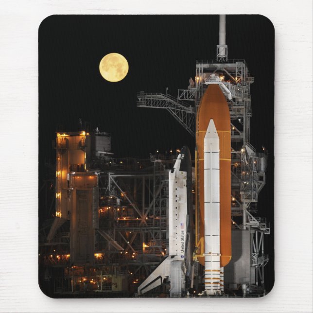 Mousepad Descoberta do vaivém espacial na plataforma de (Frente)