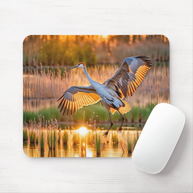 Mousepad Descolagem do SandHill Crane (Com mouse)