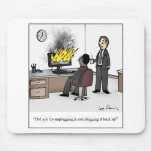 Mousepad Desconecte-o e obstrua- para trás nos desenhos
