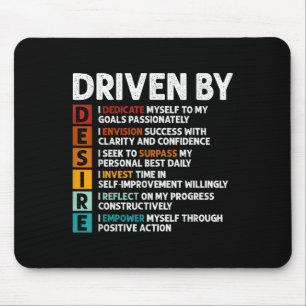 Mousepad Desejar Afirmações de Cotação Motivacional de Defi