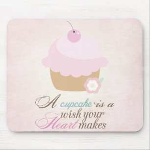 Mousepad Deseje que seu coração faz - o cupcake