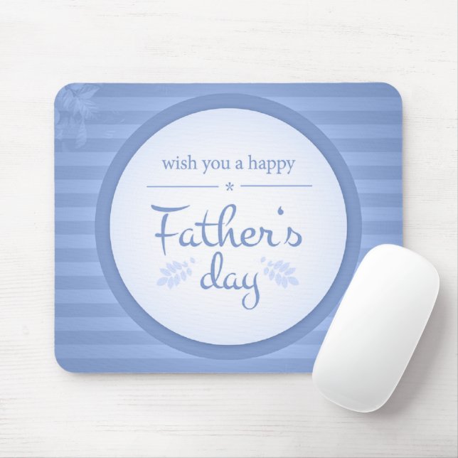 Mousepad Desejo-lhe um texto dia de os pais feliz azul (Com mouse)