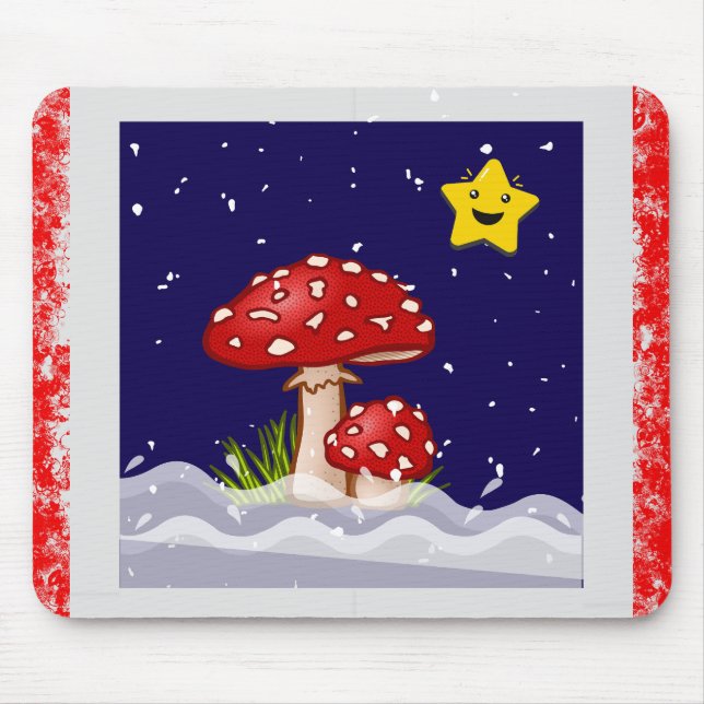 Mousepad Desejos de Natal, dias nevando (Frente)