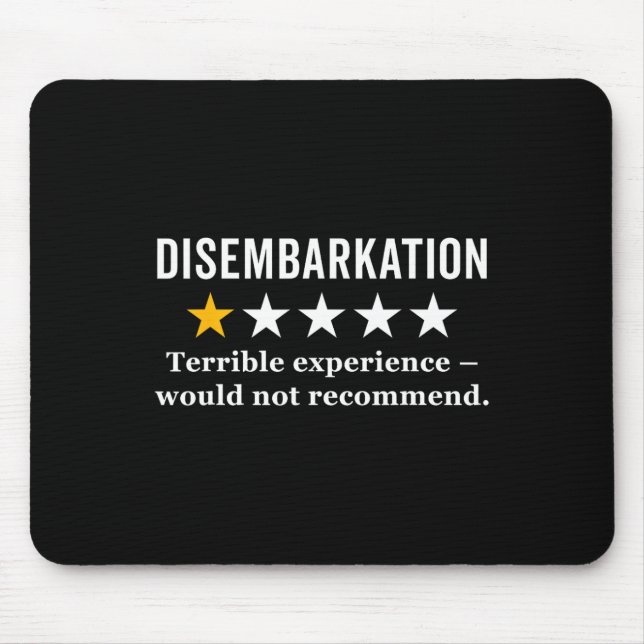 Mousepad Desembarque Engraçado 1 Estrela - Vacação de Cruze (Frente)