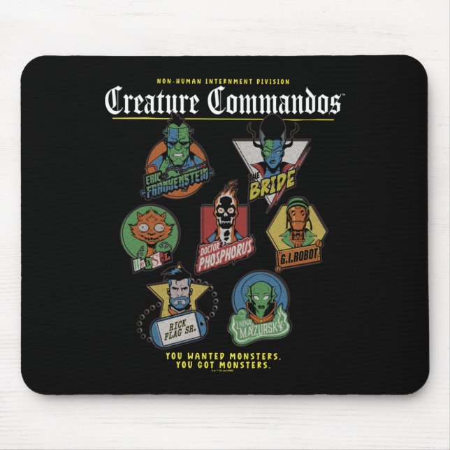 Mousepad Desempenho de Insígnias da Equipe de Monstros (Frente)