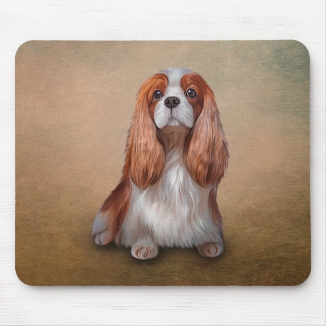 Mousepad Desenhando Cavalier King Charles Spaniel (Frente)