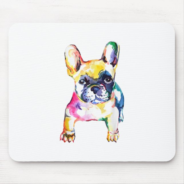 Mousepad Desenhar De Mão Para Cachorros Franceses (Frente)