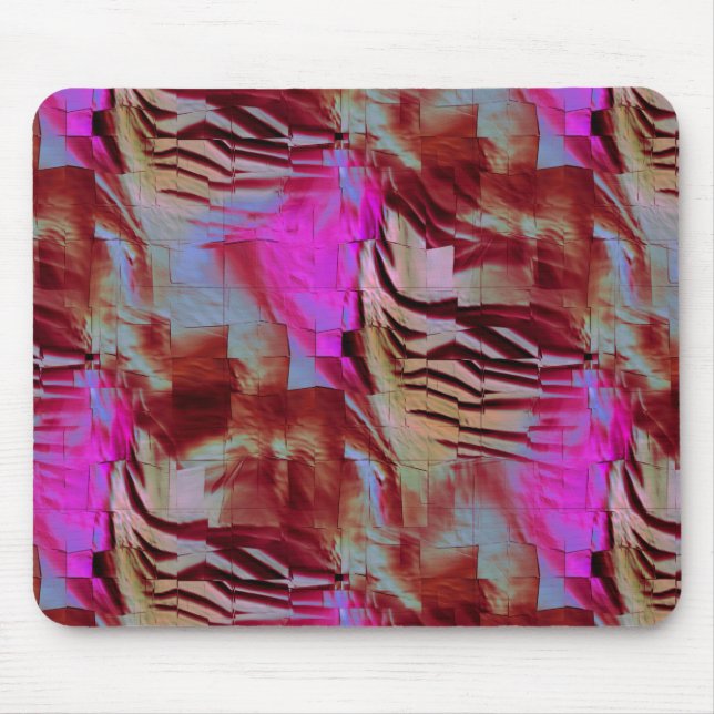 Mousepad Desenho abstrato de mosaico a rosa rústico e enfer (Frente)