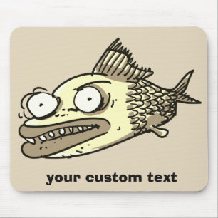 Mousepad desenho animado de peixe feio