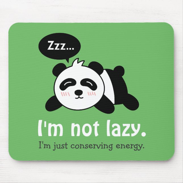 Mousepad Desenho Animado Divertido de Panda Fofo Dormindo (Frente)
