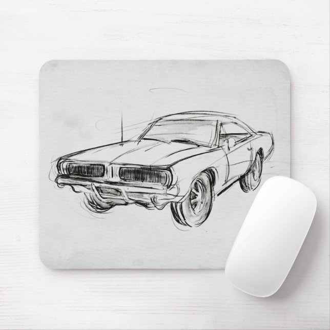 Mousepad Desenho Clássico do Carro IV (Com mouse)