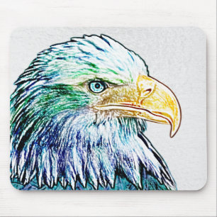 Mousepad Desenho Colorido da Águia