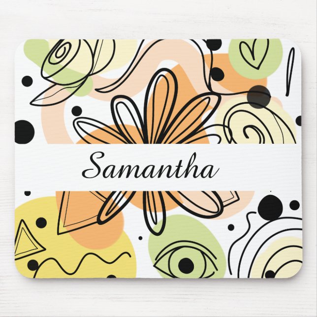 Mousepad Desenho Colorido de Abstrato (Frente)