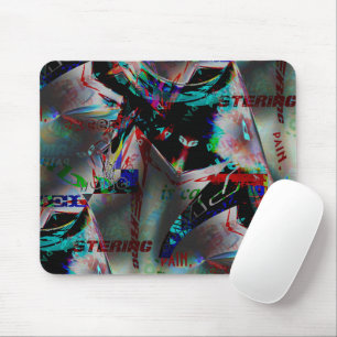 Mousepad Desenho com recorte de faixa escura e conjunto de