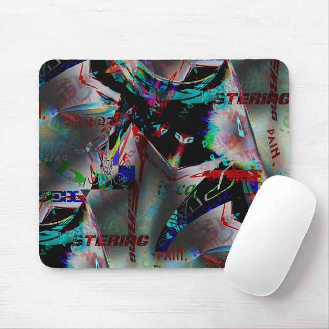 Mousepad Desenho com recorte de faixa escura e conjunto de  (Com mouse)