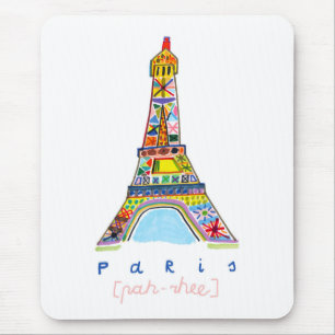 Mousepad Desenho da ponta de feltro de Paris