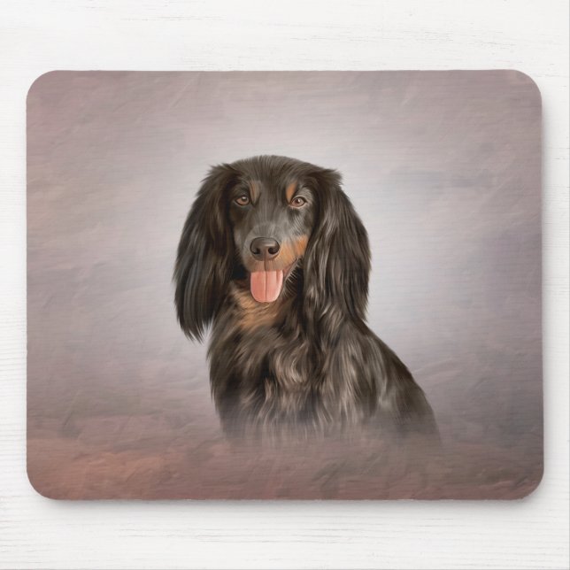 Mousepad Desenho Dachshund de raça canina (Frente)