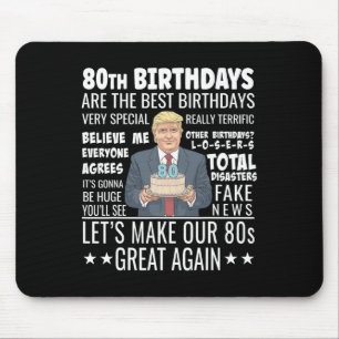 Mousepad Desenho de 80º Aniversário - Citação de Trump Engr