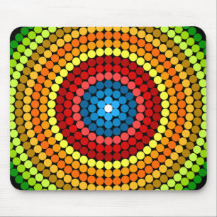 Mousepad Desenho de Arte Mandala Abstrata Pontilhada-65904