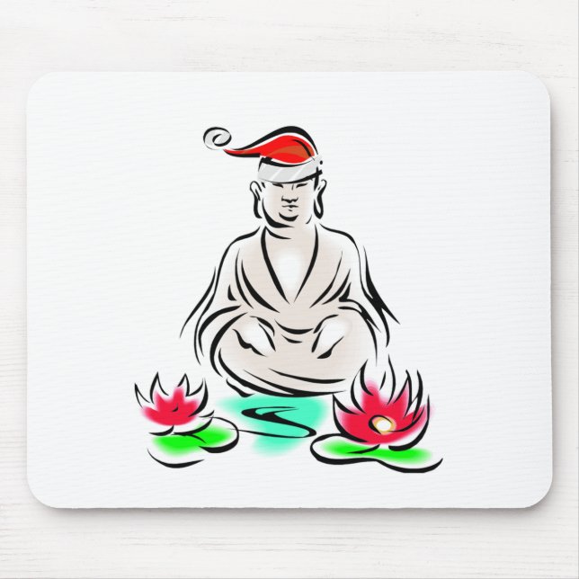 Mousepad Desenho de Buddha do Natal (Frente)