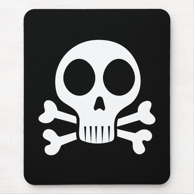 Mousepad Desenho de Caveira Pirata (Frente)