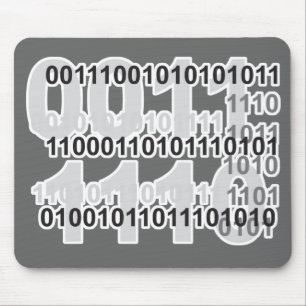 Mousepad desenho de código binário
