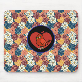 Mousepad desenho de flor por toda parte