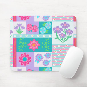 Mousepad Desenho de Flores Vibrantes em Flor