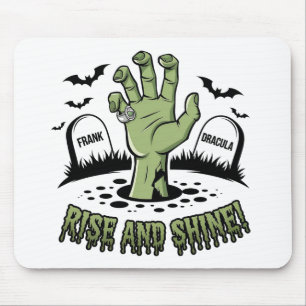 Mousepad Desenho de Halloween de Mão de Zumbi Ressurgindo D